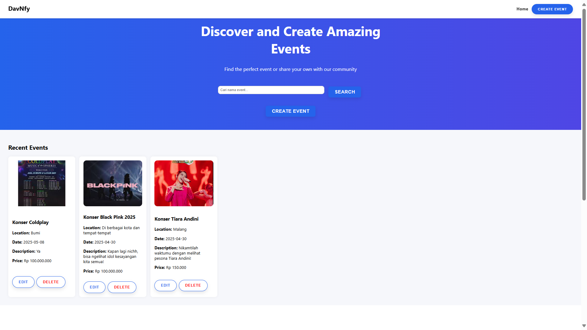 Event Organizer Website